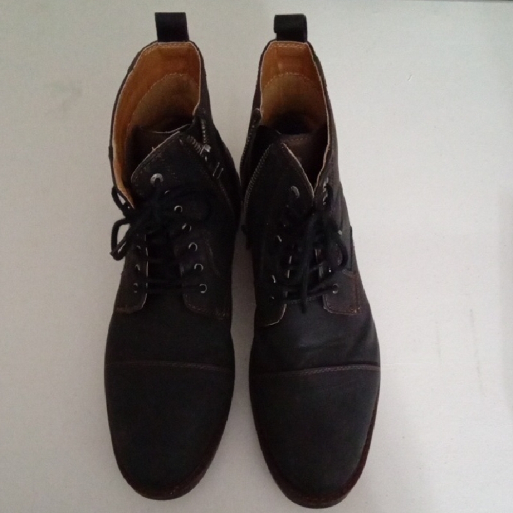 Dockers Black Combat Boots Lace-up Mid-ankle - Picture 5 of 8